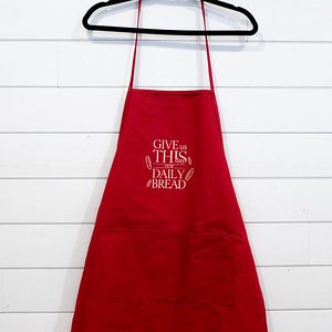 Red apron with the phrase "Get This Party Started."