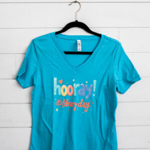 Hooray It's Library Day - Turquoise